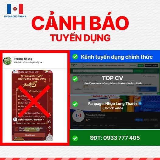 Công ty của đại gia Minh Nhựa cảnh báo lừa đảo về tình trạng giả mạo tuyển dụng nhân viên- Ảnh 2.