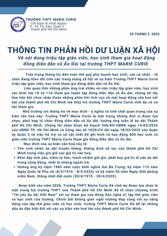 Vụ "nữ không mặc áo dài bị trừ điểm, nam mặc được cộng điểm" của trường THPT ở TP.HCM, chuyên gia nói: Vi phạm nguyên tắc bình đẳng- Ảnh 1.