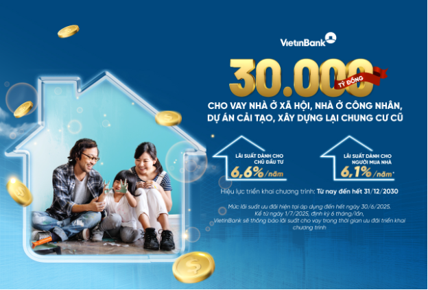 VietinBank cho vay ưu đãi nhà ở xã hội chỉ từ 6,1%/năm- Ảnh 1. VietinBank cho vay ưu đãi nhà ở xã hội chỉ từ 6,1%/năm- Ảnh 1.