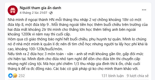 Ông bố Hà Nội nói thẳng: Nếu không 