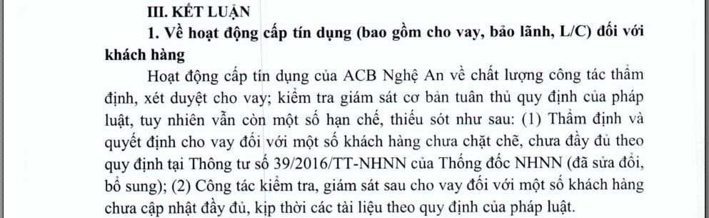 Công bố kết luận thanh tra ACB Chi nhánh Nghệ An- Ảnh 3.