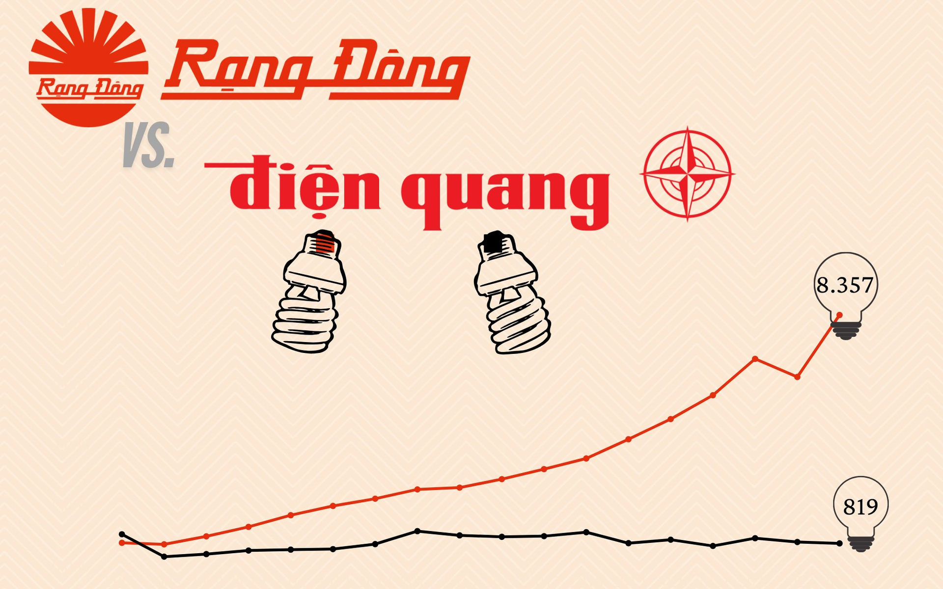 Bóng đèn Rạng Đông đã bỏ quá xa Điện Quang: Doanh thu gấp 10 lần, lợi nhuận lên đỉnh trong khi 'đối thủ' lỗ kỷ lục hơn 100 tỷ- Ảnh 1.