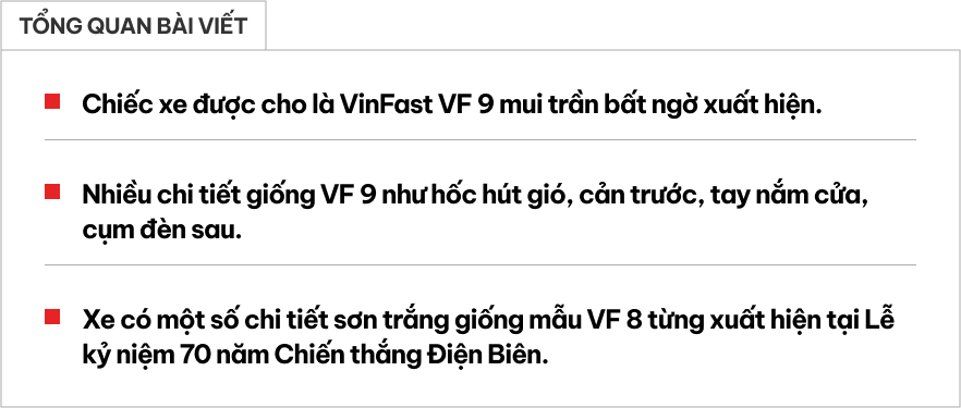 'VinFast VF 9 mui trần lần' đầu lộ diện: Mặt trước có điểm mới lạ, màu sơn hé lộ mục đích sử dụng đặc biệt- Ảnh 1. 'VinFast VF 9 mui trần lần' đầu lộ diện: Mặt trước có điểm mới lạ, màu sơn hé lộ mục đích sử dụng đặc biệt- Ảnh 1.
