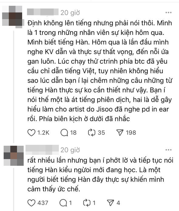 MC Khánh Vy nói tiếng Hàn với Jisoo tại buổi fanmeeting ở Hà Nội bỗng trở thành chủ đề tranh cãi- Ảnh 1. MC Khánh Vy nói tiếng Hàn với Jisoo tại buổi fanmeeting ở Hà Nội bỗng trở thành chủ đề tranh cãi- Ảnh 1.