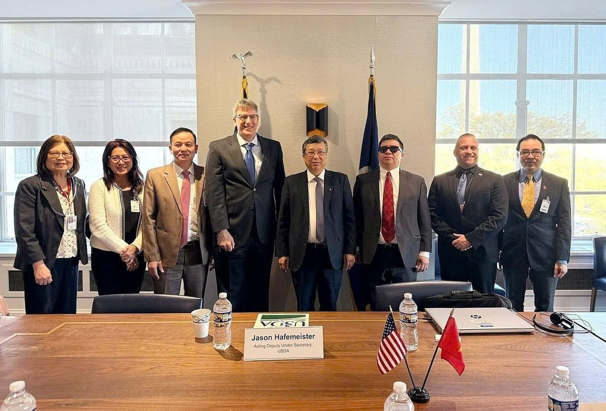 Đại diện đoàn công tác của Bộ Nông nghiệp và Môi trường cùng với đại diện Bộ Nông nghiệp Hoa Kỳ tại buổi làm việc. (Nguồn: ICD)
