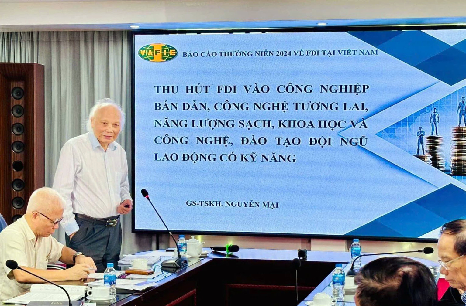 GS.TSKH Nguyễn Mại cung cấp thông tin về Báo cáo Thường niên FDI năm 2024.