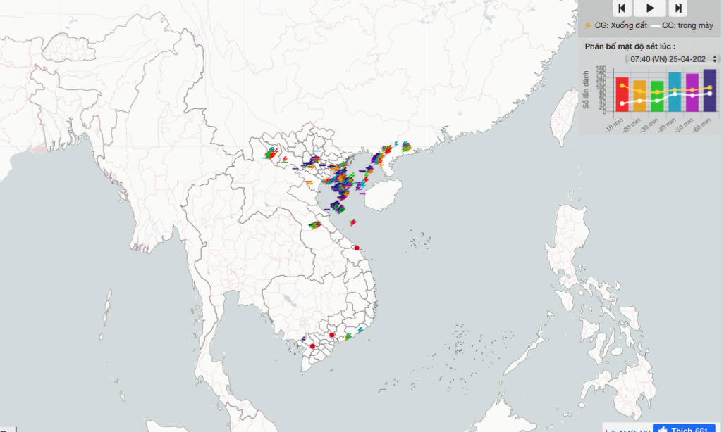 Miền Bắc hứng hơn 23 ngàn cú sét đánh rạng sáng nay- Ảnh 1.