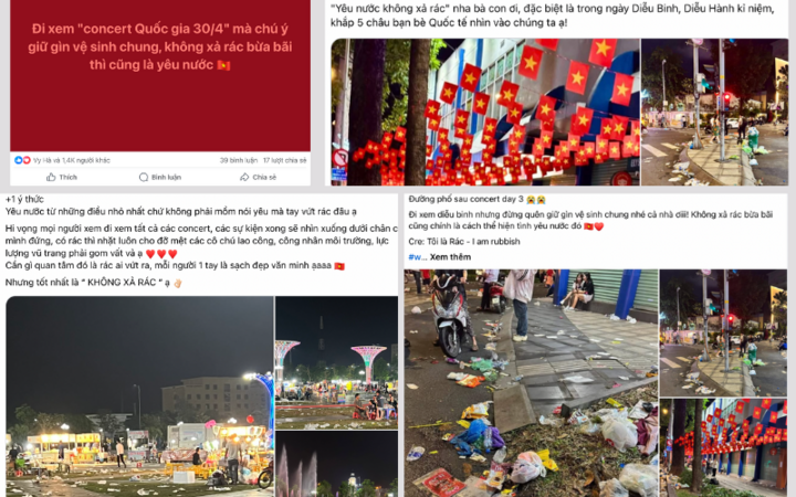 Gom rác sau tổng duyệt diễu binh, giới trẻ nhắc nhau yêu môi trường là yêu nước- Ảnh 1. Gom rác sau tổng duyệt diễu binh, giới trẻ nhắc nhau yêu môi trường là yêu nước- Ảnh 1.
