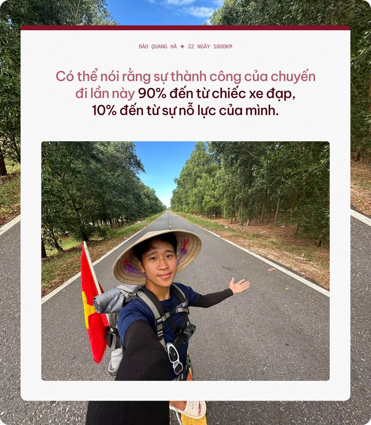 22 ngày, 1.800 km và câu trả lời antifan của thanh niên đạp xe Thống Nhất vào TP. HCM- Ảnh 2. 22 ngày, 1.800 km và câu trả lời antifan của thanh niên đạp xe Thống Nhất vào TP. HCM- Ảnh 2.