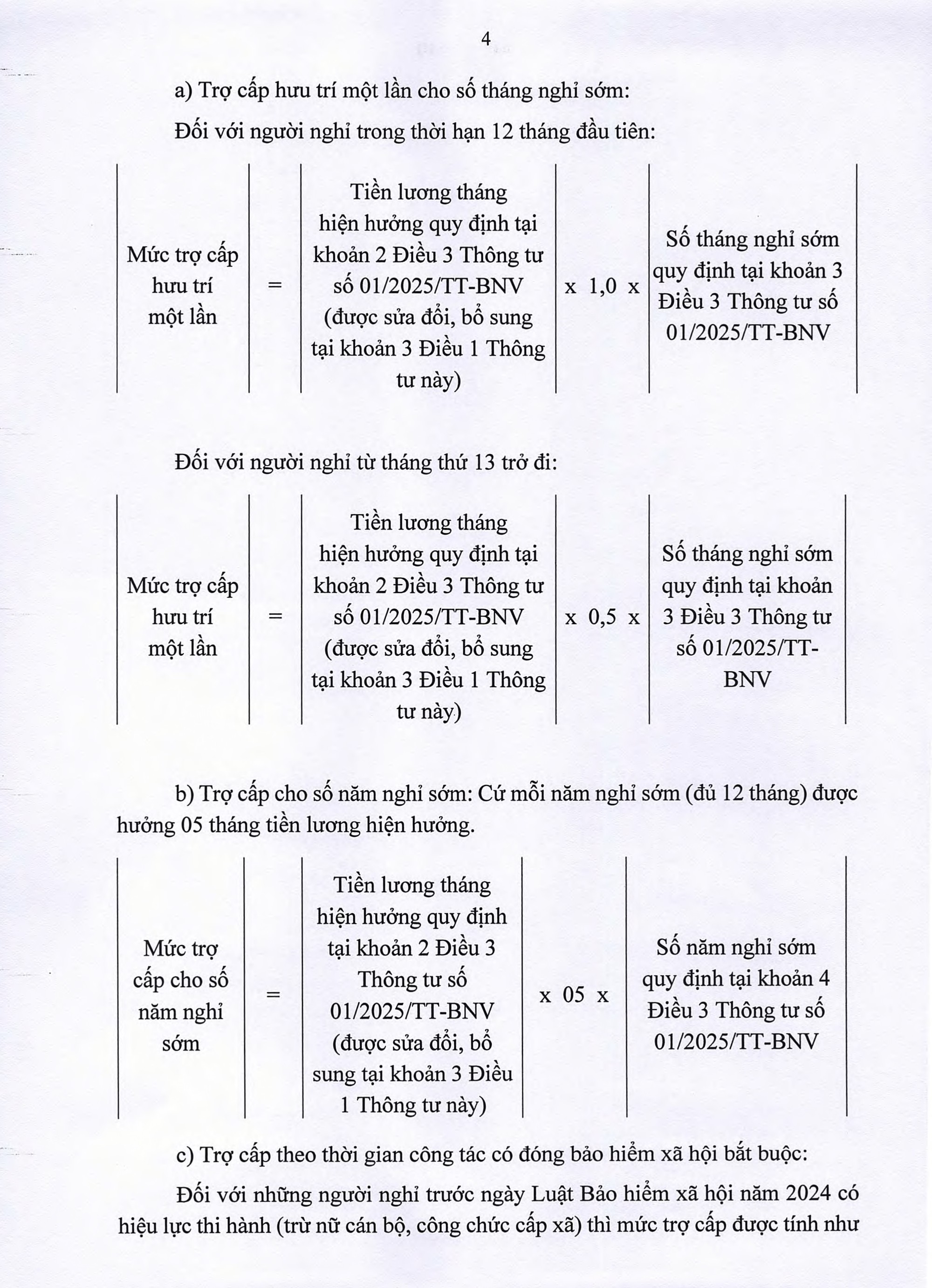 TOÀN VĂN: Thông tư 002/2025/TT-BNV sửa đổi, bổ sung hướng dẫn chế độ với cán bộ, CCVC, người lao động trong sắp xếp bộ máy- Ảnh 4. TOÀN VĂN: Thông tư 002/2025/TT-BNV sửa đổi, bổ sung hướng dẫn chế độ với cán bộ, CCVC, người lao động trong sắp xếp bộ máy- Ảnh 4.
