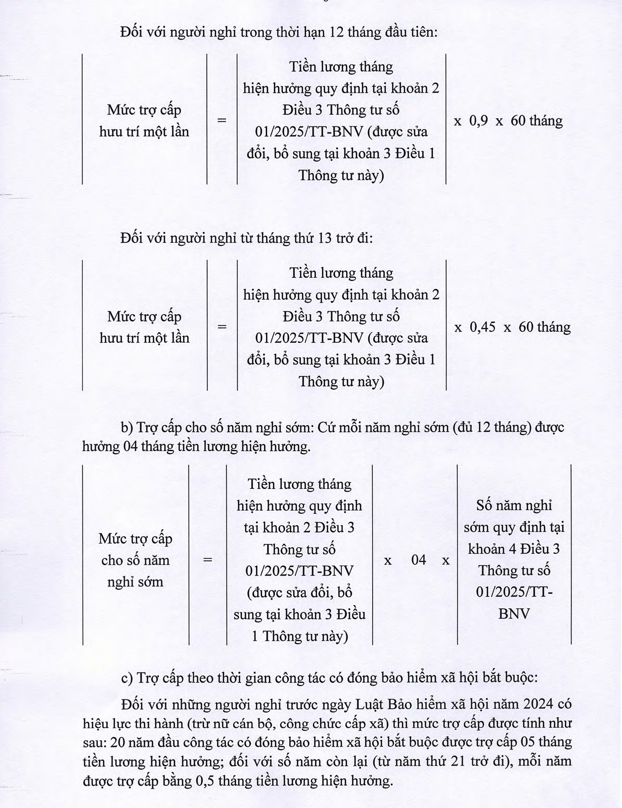 TOÀN VĂN: Thông tư 002/2025/TT-BNV sửa đổi, bổ sung hướng dẫn chế độ với cán bộ, CCVC, người lao động trong sắp xếp bộ máy- Ảnh 6. TOÀN VĂN: Thông tư 002/2025/TT-BNV sửa đổi, bổ sung hướng dẫn chế độ với cán bộ, CCVC, người lao động trong sắp xếp bộ máy- Ảnh 6.