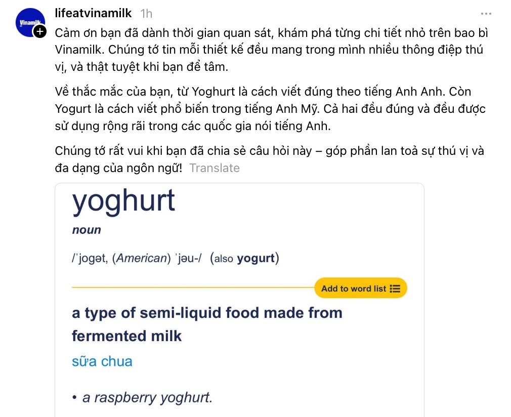 Xôn xao tin Vinamilk viết sai chính tả tiếng Anh trên bao bì, nhãn hàng trả lời thế nào mà dân mạng tấm tắc khen?- Ảnh 2.