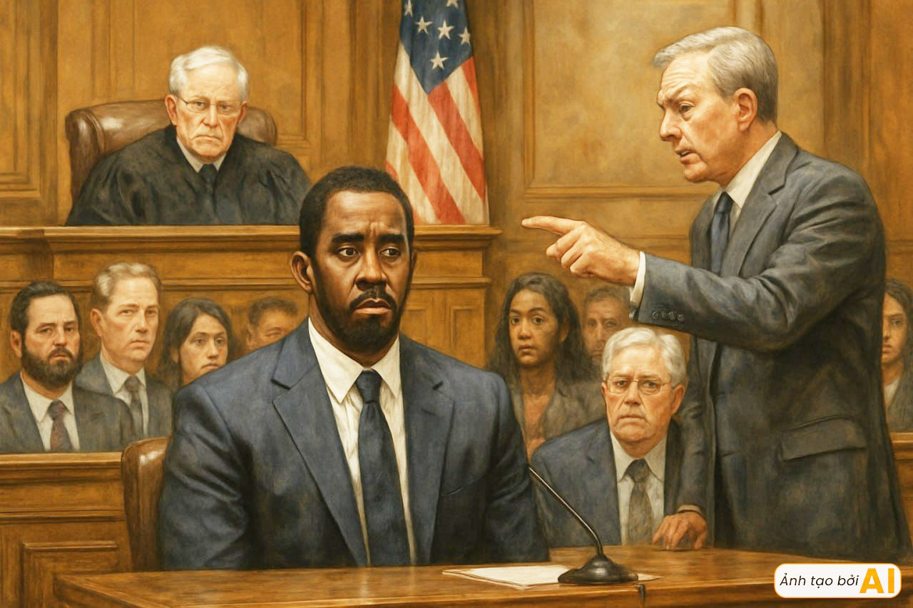 9 điểm căng nhất phiên tòa xét xử Diddy: Rùng mình tình tiết thuê đàn ông thác loạn với bạn gái, con gái "ông trùm" phải rời khỏi tòa- Ảnh 1. 9 điểm căng nhất phiên tòa xét xử Diddy: Rùng mình tình tiết thuê đàn ông thác loạn với bạn gái, con gái "ông trùm" phải rời khỏi tòa- Ảnh 1.