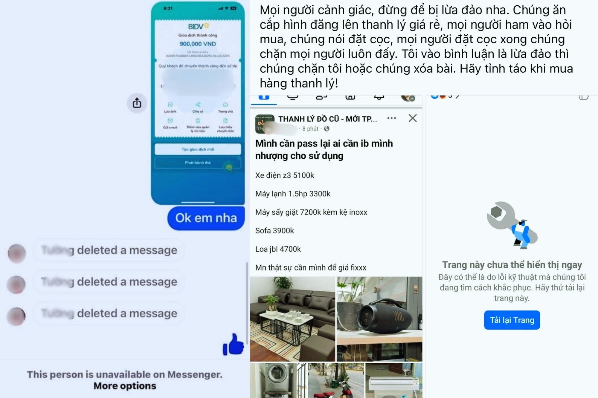 Nhiều người "sập bẫy" lừa đảo khi mua hàng thanh lý qua mạng- Ảnh 2. Nhiều người "sập bẫy" lừa đảo khi mua hàng thanh lý qua mạng- Ảnh 2.