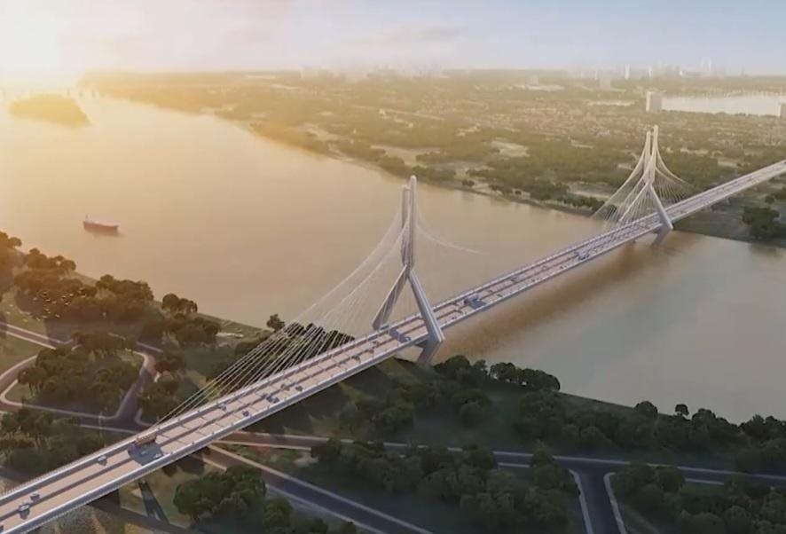 "Siêu" cầu dây văng 20.000 tỷ của Hà Nội khởi công, biểu tượng rồng bay cao trong Kỷ nguyên vươn mình- Ảnh 1. "Siêu" cầu dây văng 20.000 tỷ của Hà Nội khởi công, biểu tượng rồng bay cao trong Kỷ nguyên vươn mình- Ảnh 1.