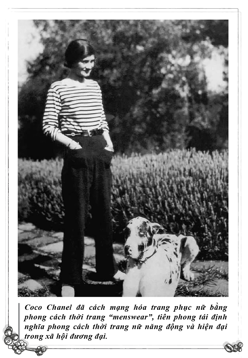 Coco Chanel và tinh thần cách tân thời trang đương đại- Ảnh 3. A person standing next to a dog AI-generated content may be incorrect.