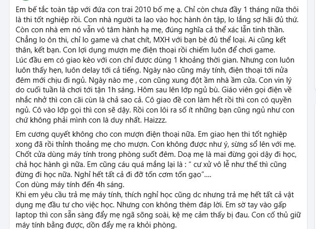 Lời cầu cứu thu hút hơn 1k lượt like của phụ huynh Hà Nội: Nghe những gì con trai chị làm, nhiều người khuyên phải xử lý sớm!- Ảnh 1.