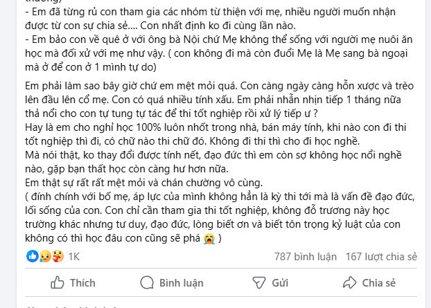 Lời cầu cứu thu hút hơn 1k lượt like của phụ huynh Hà Nội: Nghe những gì con trai chị làm, nhiều người khuyên phải xử lý sớm!- Ảnh 3.