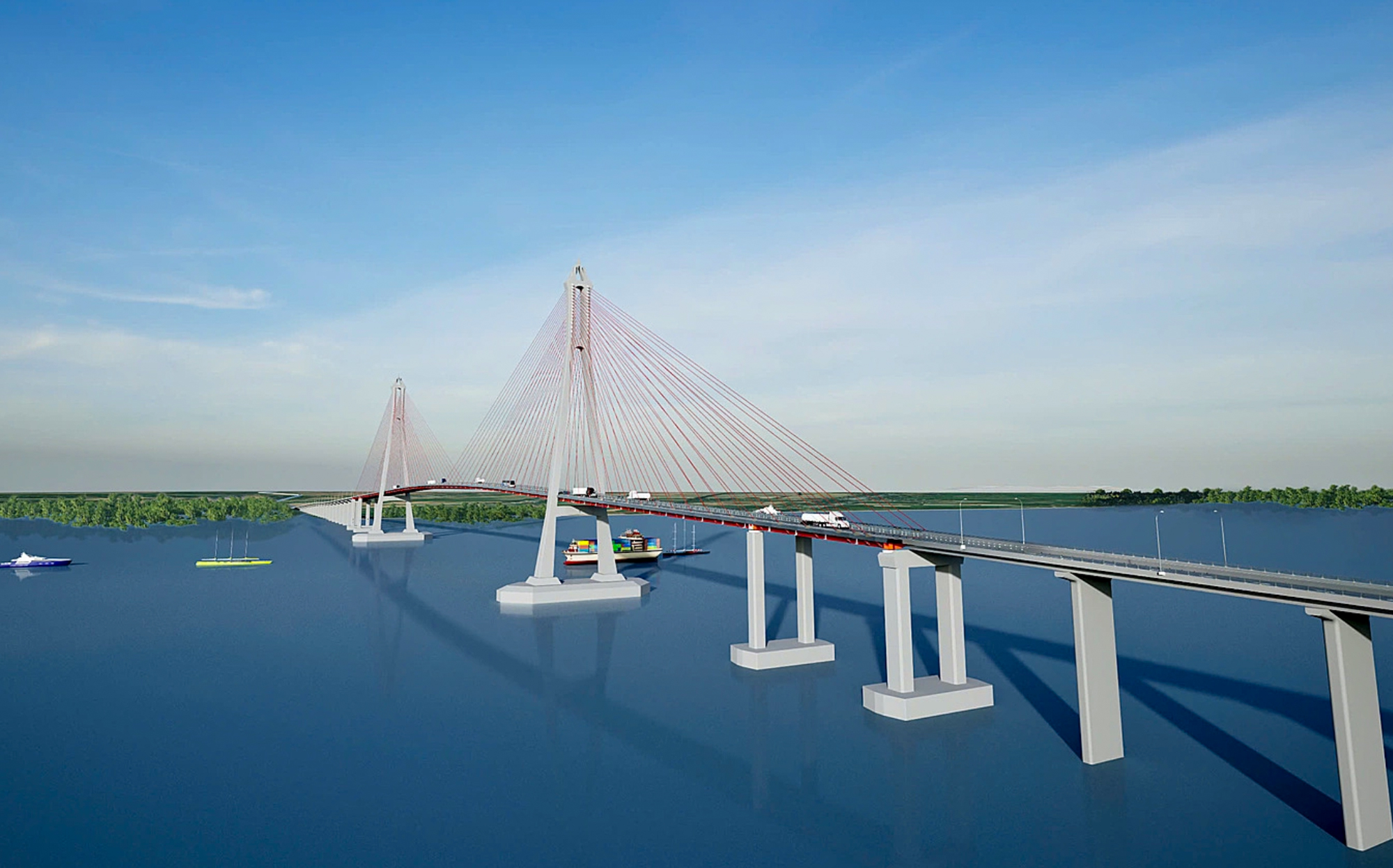 Cầu có trụ tháp cao bằng toà nhà 35 tầng, nhịp chính dài thứ 2 Việt Nam, sẽ rút ngắn 80 km đường từ Cà Mau tới TP.HCM- Ảnh 5. Cầu có trụ tháp cao bằng toà nhà 35 tầng, nhịp chính dài thứ 2 Việt Nam, sẽ rút ngắn 80 km đường từ Cà Mau tới TP.HCM- Ảnh 5.