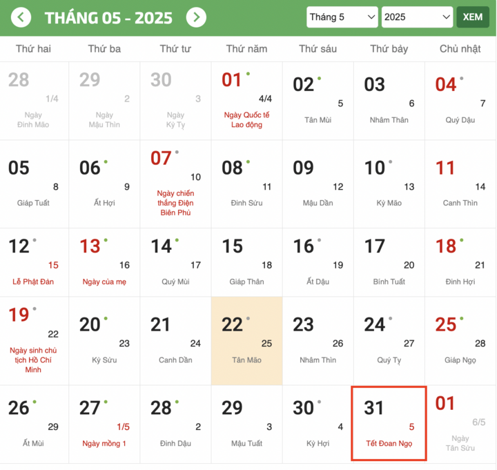 Tết Đoan ngọ 2025 là ngày nào?- Ảnh 1. Tết Đoan ngọ 2025 là ngày nào?- Ảnh 1.
