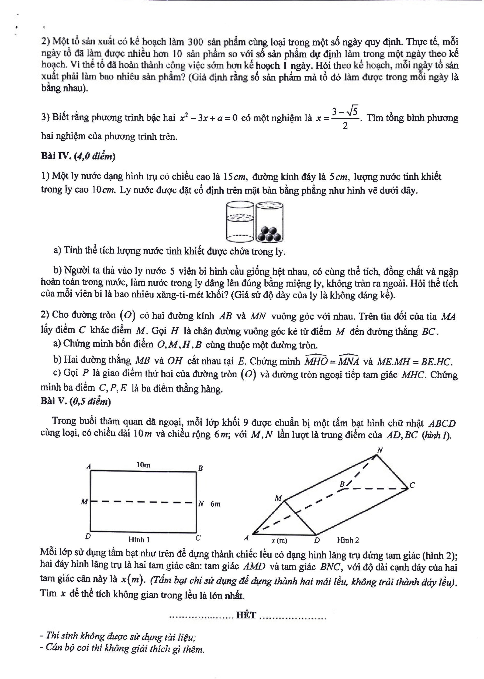 Đề minh họa thi vào 10 Hà Nội 2025 môn Toán và đáp án- Ảnh 2.