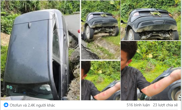 Tránh 2 người 'say rượu', VinFast VF 6 tông gãy cột đường rồi rớt hố: Tình trạng người lái gây bất ngờ- Ảnh 4.