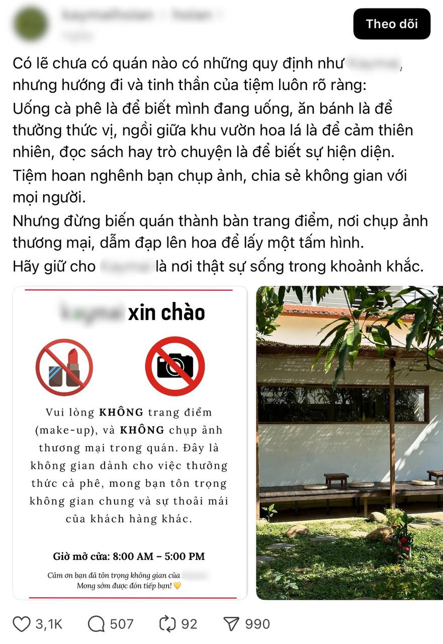 "Không trang điểm, không sống ảo": Loạt quy định lạ tại quán cà phê ở Hội An khiến dân tình dậy sóng- Ảnh 1. "Không trang điểm, không sống ảo": Loạt quy định lạ tại quán cà phê ở Hội An khiến dân tình dậy sóng- Ảnh 1.