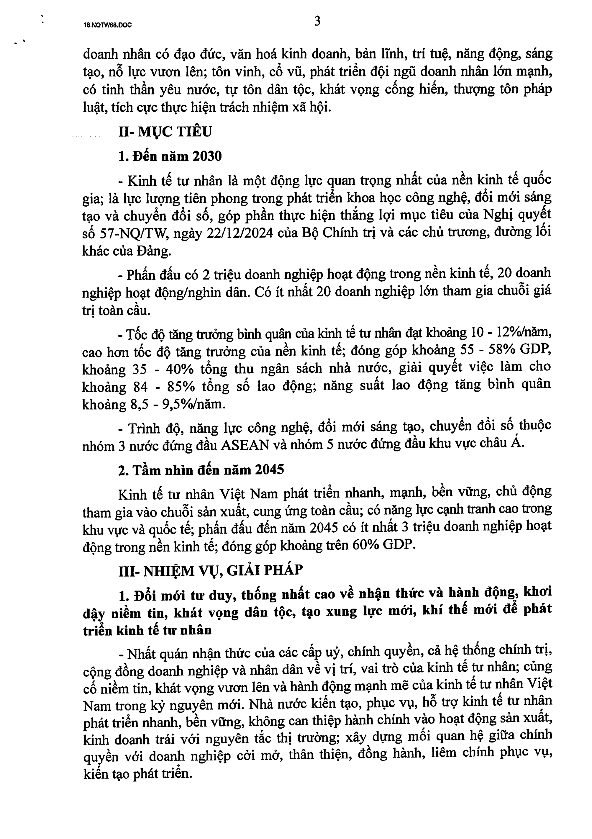 TOÀN VĂN: Nghị quyết số 68-NQ/TW về phát triển kinh tế tư nhân- Ảnh 3. TOÀN VĂN: Nghị quyết số 68-NQ/TW về phát triển kinh tế tư nhân- Ảnh 3.