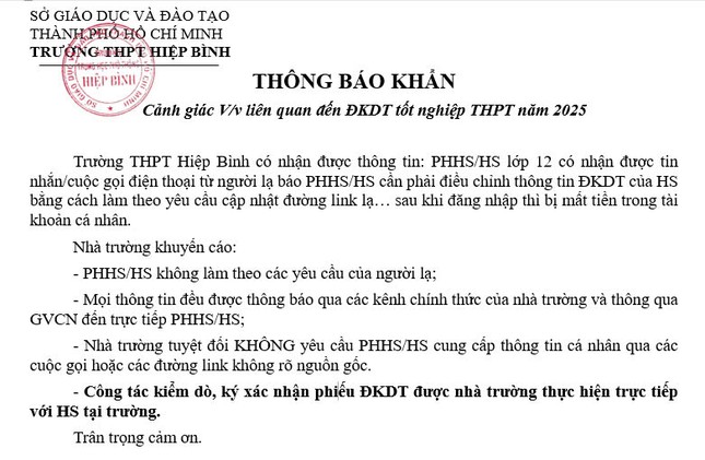 Cảnh báo khẩn về chiêu thức lừa đảo mới liên quan thi tốt nghiệp THPT- Ảnh 1.