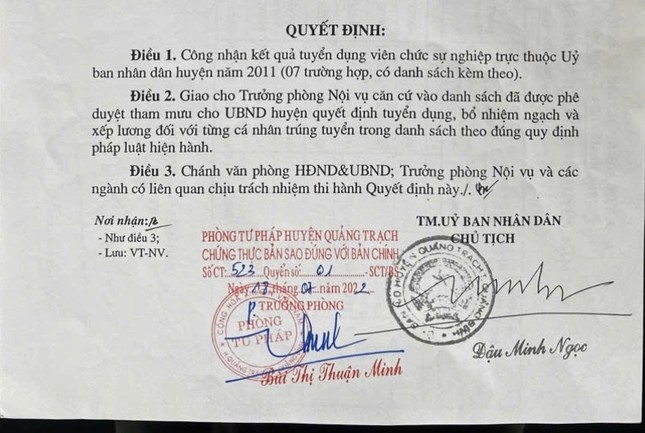 Sau hơn 11 năm công tác, một viên chức mới biết mình không có quyết định... tuyển dụng- Ảnh 1. Sau hơn 11 năm công tác, một viên chức mới biết mình không có quyết định... tuyển dụng- Ảnh 1.