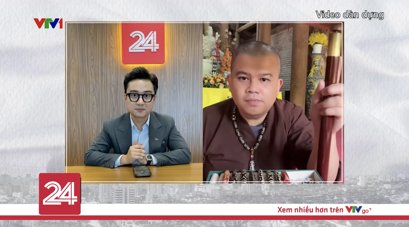 VTV24 đưa sư thầy bán hàng livestream đang nổi tiếng “lên sóng”- Ảnh 1.