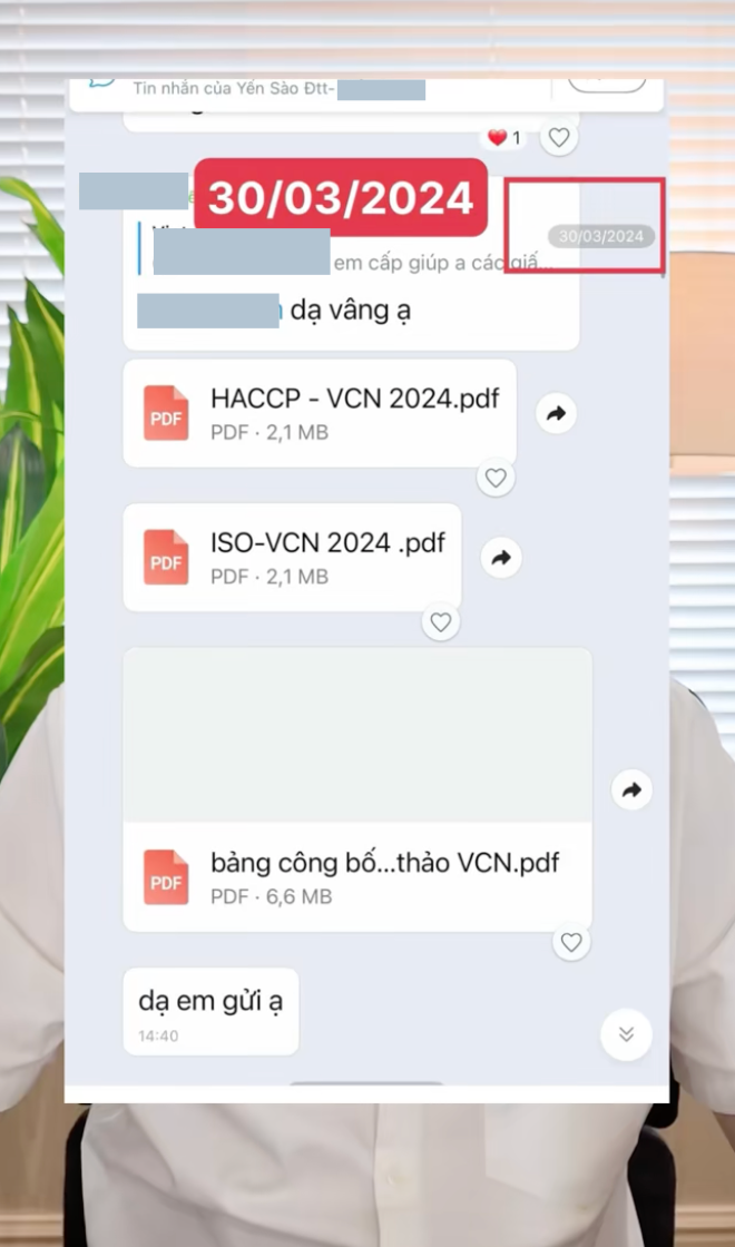 Bác sĩ Cung công khai tin nhắn, hình ảnh làm việc với nhãn hàng yến giá rẻ, còn Lê Anh Nuôi phản ứng lạ- Ảnh 2. Bác sĩ Cung công khai tin nhắn, hình ảnh làm việc với nhãn hàng yến giá rẻ, còn Lê Anh Nuôi phản ứng lạ- Ảnh 2.