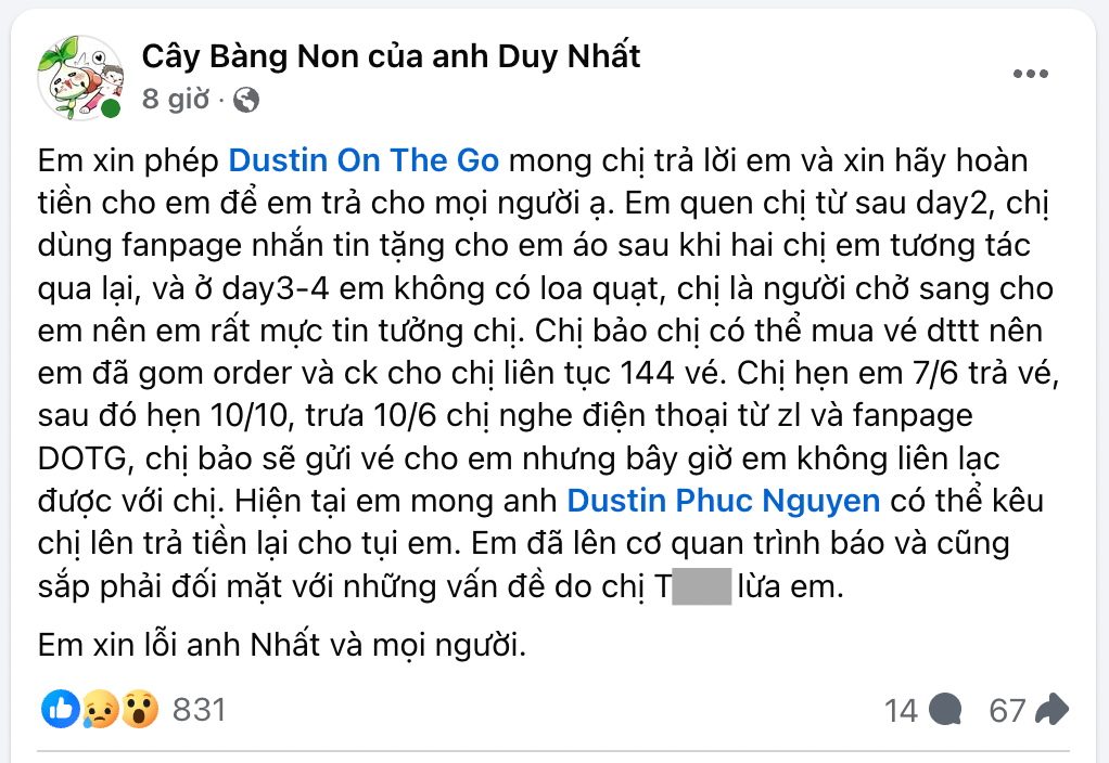 Sốc: Vụ tố "đào lửa" hàng trăm triệu tiền vé ngay trước concert Chông Gai khiến MXH dậy sóng lúc nửa đêm - Ảnh 6. Sốc: Vụ tố "đào lửa" hàng trăm triệu tiền vé ngay trước concert Chông Gai khiến MXH dậy sóng lúc nửa đêm - Ảnh 6.