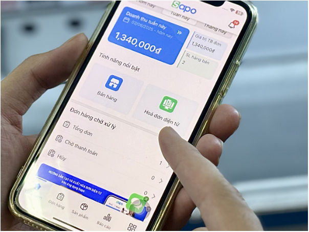Sapo biến điện thoại thành máy tính tiền, miễn phí phần mềm xuất hóa đơn - Ảnh 1.