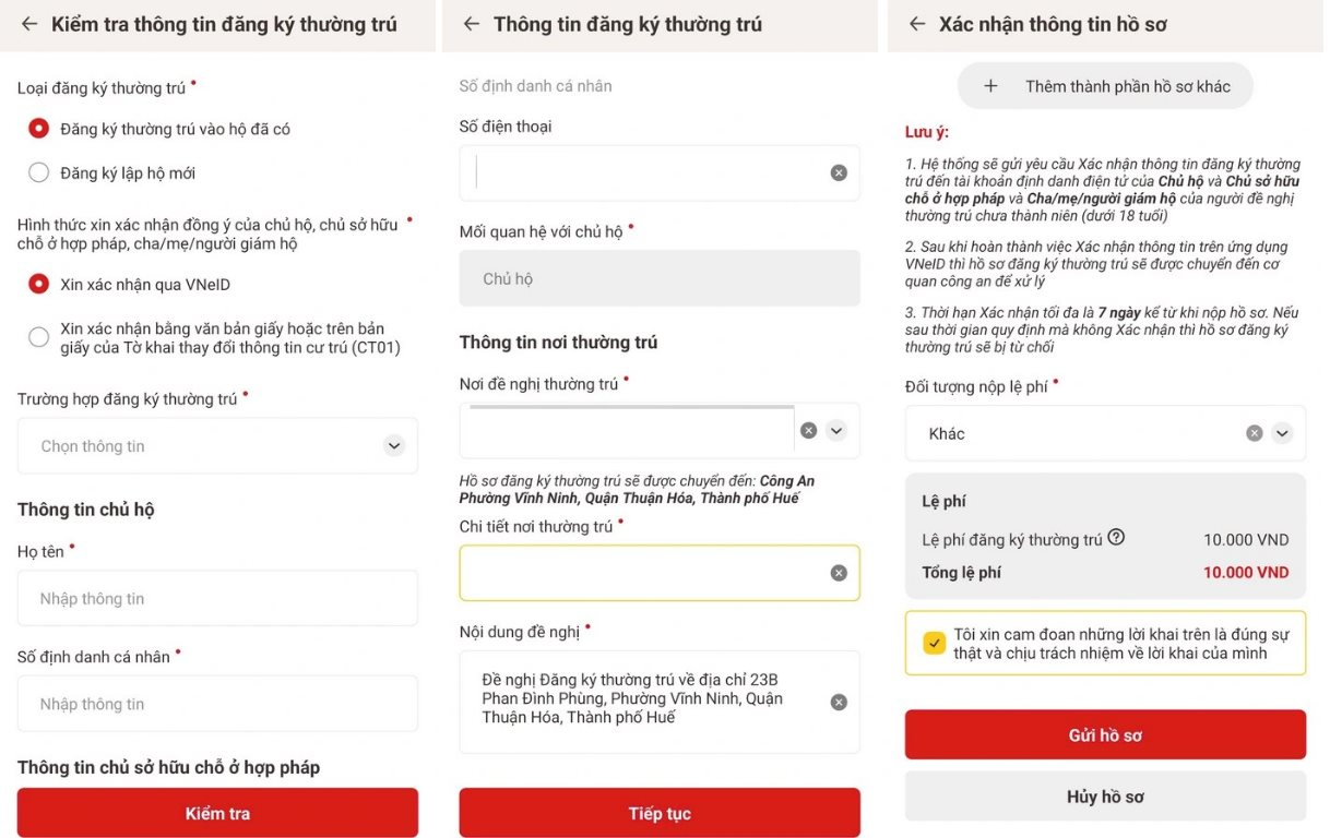 Cách tự đăng ký thường trú, tạm trú online ngay trên ứng dụng VNeID- Ảnh 4.