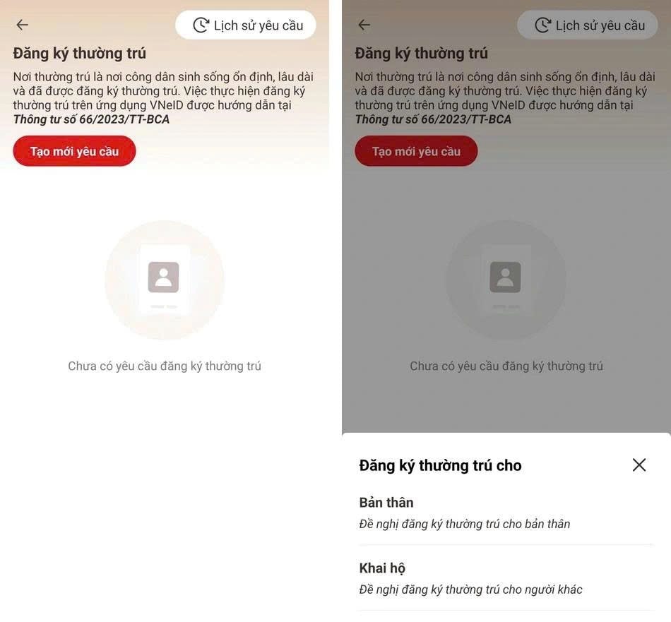 Cách tự đăng ký thường trú, tạm trú online ngay trên ứng dụng VNeID- Ảnh 3.