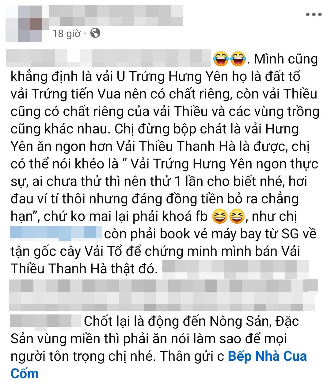 Mẹ Cua Cốm khen vải trứng Phù Cừ ngon nhất, người bán vải Thanh Hà: "Nói năng làm sao để mọi người tôn trọng nhé" - Ảnh 2.