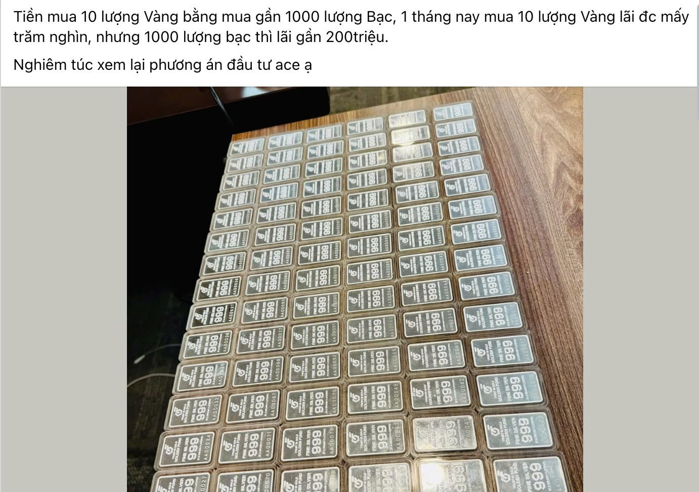 Đầu tư bạc lời nhiều hơn mua vàng?- Ảnh 1. Đầu tư bạc lời nhiều hơn mua vàng?- Ảnh 1.