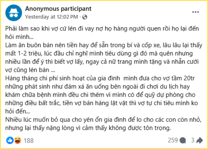 Cạn lời: Chồng đưa 20 triệu/tháng, vợ vẫn lén bán hết trang sức, nhẫn cưới để lấy tiền tiêu