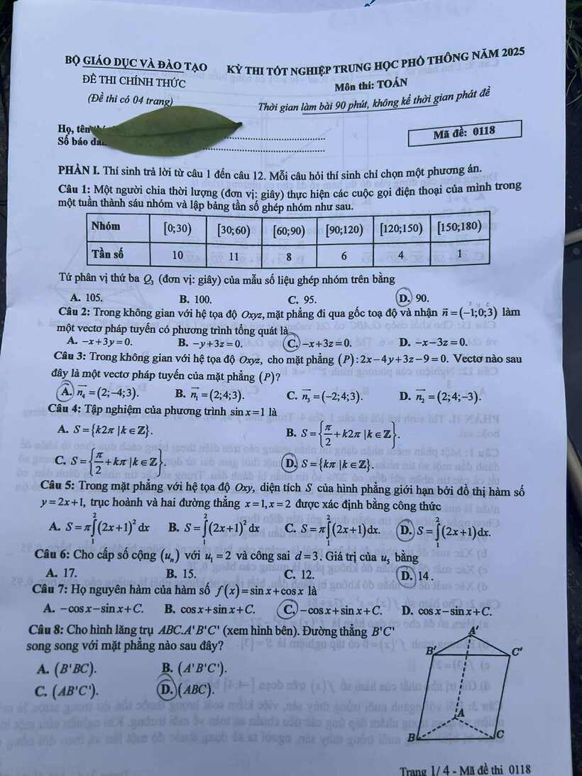 Bộ GD&ĐT lên tiếng về thông tin lọt đề thi môn Toán tốt nghiệp THPT 2025- Ảnh 1.
