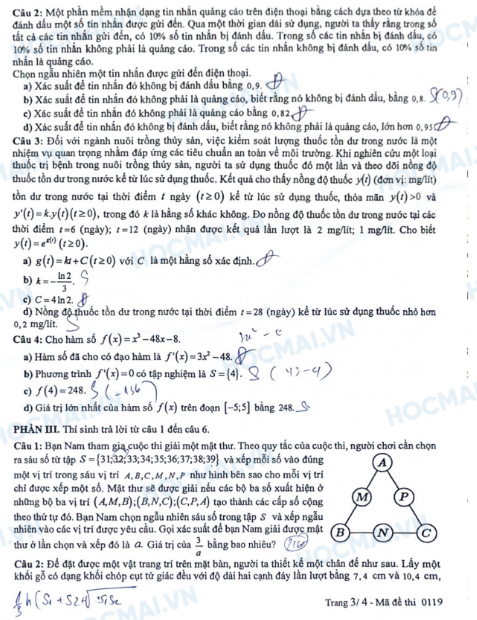 MỚI NHẤT - Đề và gợi ý đáp án môn Toán kỳ thi tốt nghiệp THPT 2025! - Ảnh 3.