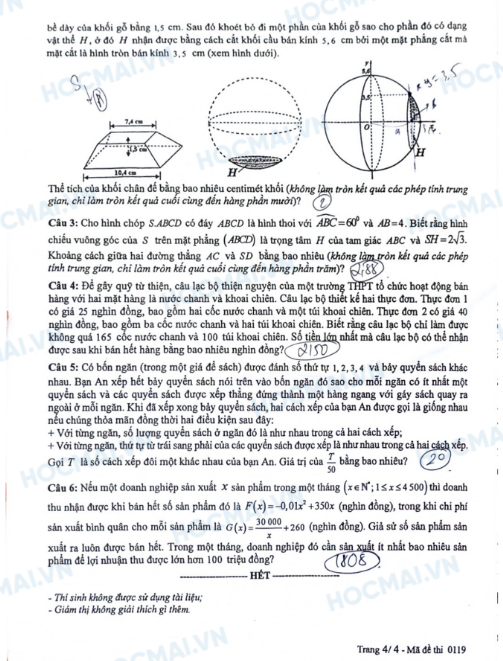 MỚI NHẤT - Đề và gợi ý đáp án môn Toán kỳ thi tốt nghiệp THPT 2025! - Ảnh 4.
