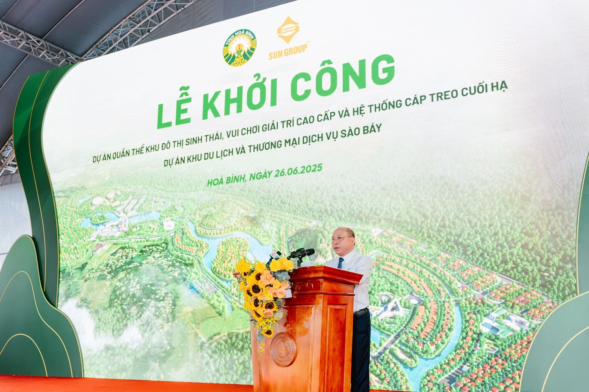 Sun Group tiến về Hòa Bình, khởi công Tổ hợp nghỉ dưỡng khoáng nóng 21.000 tỷ đồng, quy mô gần 600ha lớn nhất miền Bắc 6 Sun Group tiến về Hòa Bình, khởi công Tổ hợp nghỉ dưỡng khoáng nóng 21.000 tỷ đồng, quy mô gần 600ha lớn nhất miền Bắc