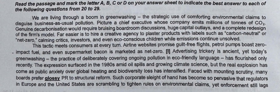 "Greenwashing" là cái gì mà sĩ tử thi tiếng Anh sáng nay muốn khóc luôn trong phòng thi?- Ảnh 1.
