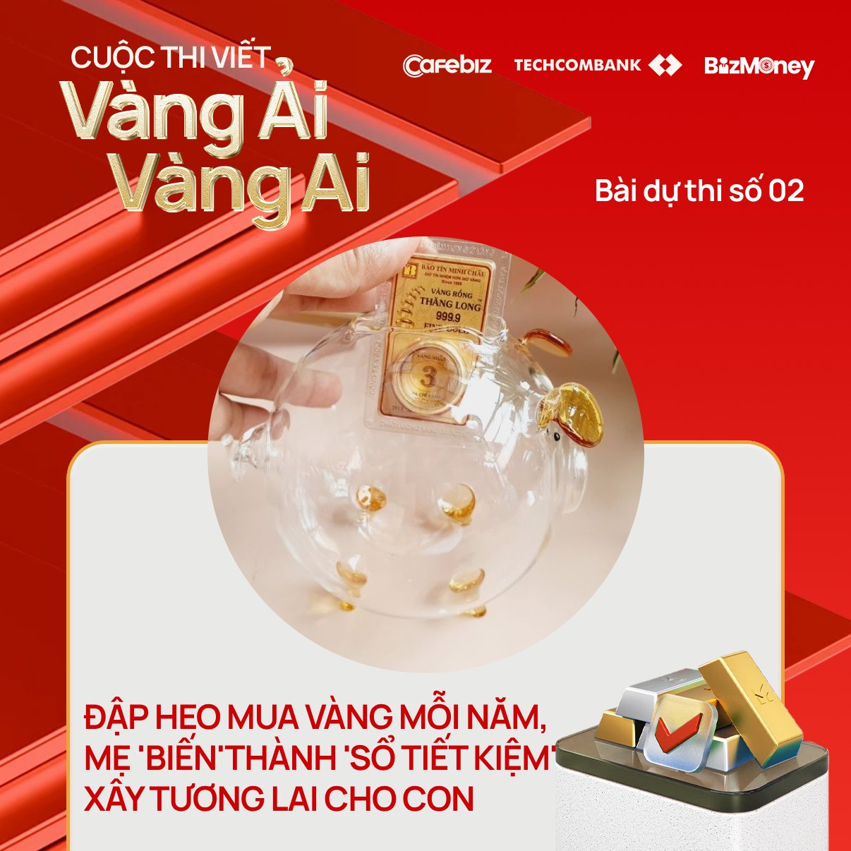 [Vàng Ải - Vàng Ai] Đều đặn đập heo đất mua 1-2 chỉ vàng vào ngày Thần Tài, sau 5 năm tôi có "sổ tiết kiệm vàng" gấp đôi giá trị cho con - Ảnh 1.