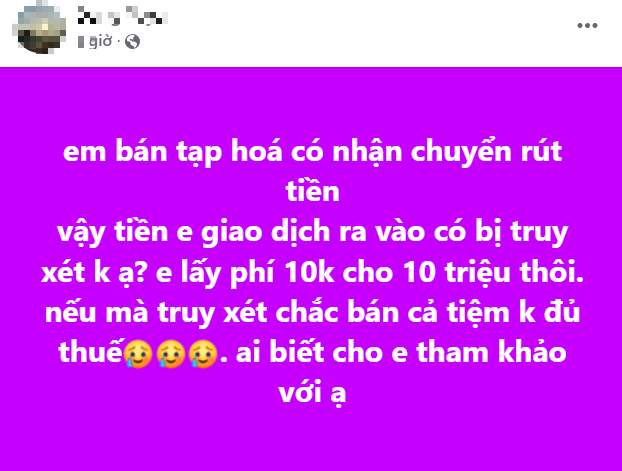 Thêm nhiều cửa hàng nêu lí do không muốn nhận chuyển khoản - Ảnh 1.