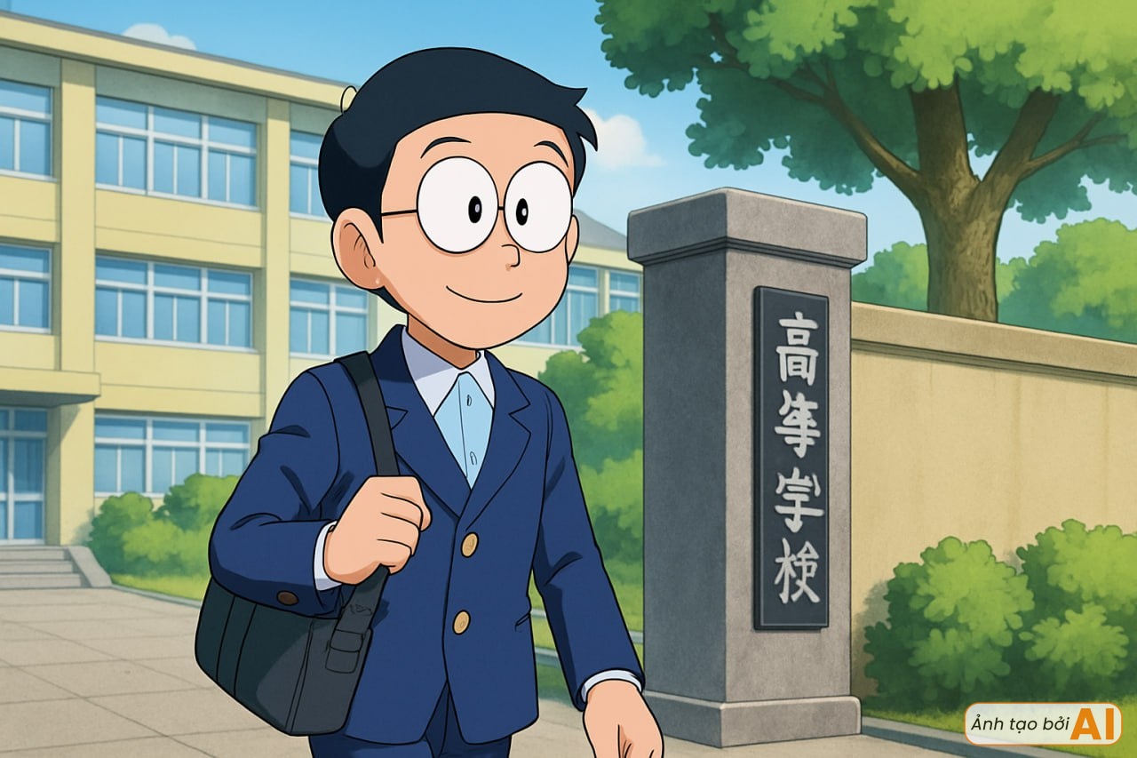 Nếu nhóm bạn Doraemon đi thi vào lớp 10: Nobita quên thẻ dự thi, Jaian khoanh bừa và có một người nắm chắc vị trí thủ khoa- Ảnh 9.