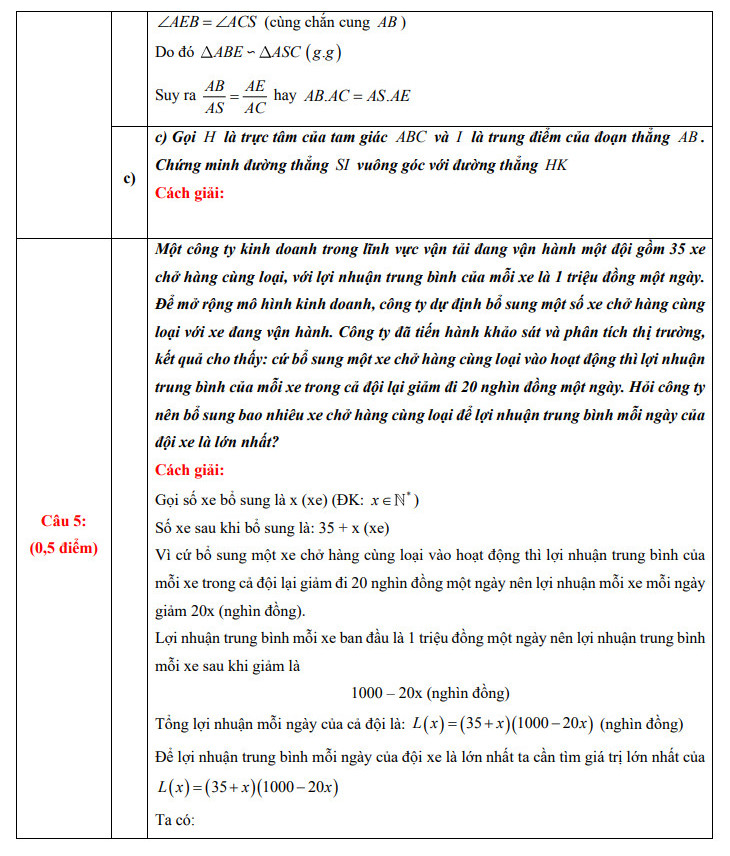 CẬP NHẬT: Đề thi và đáp án tham khảo môn Toán thi vào lớp 10 2025 Hà Nội- Ảnh 9.