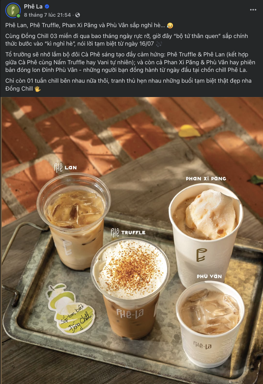 Phê La "khai tử" loạt đồ uống làm nên tên tuổi: Chia buồn với tín đồ của những Phan Xi Păng, Phù Vân... - Ảnh 1.