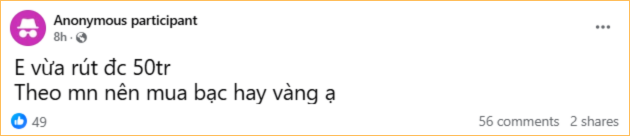 Giá bạc “nóng bỏng tay”, tính bán vàng lấy tiền mua bạc: Dân mạng bất đồng quan điểm!- Ảnh 3. Giá bạc “nóng bỏng tay”, tính bán vàng lấy tiền mua bạc: Dân mạng bất đồng quan điểm!- Ảnh 3.